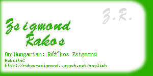 zsigmond rakos business card